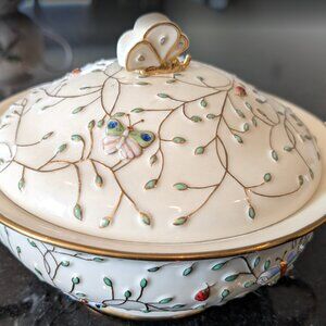 RARE -   Lenox Summer Enchantment covered server with a jeweled  insect design,